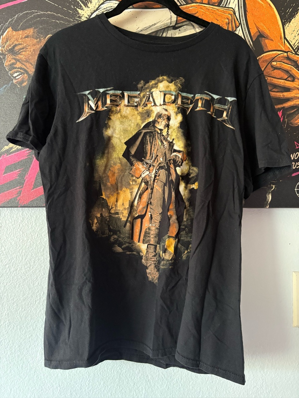 Megadeath graphic band tshirt with song lyric Band Tee medium